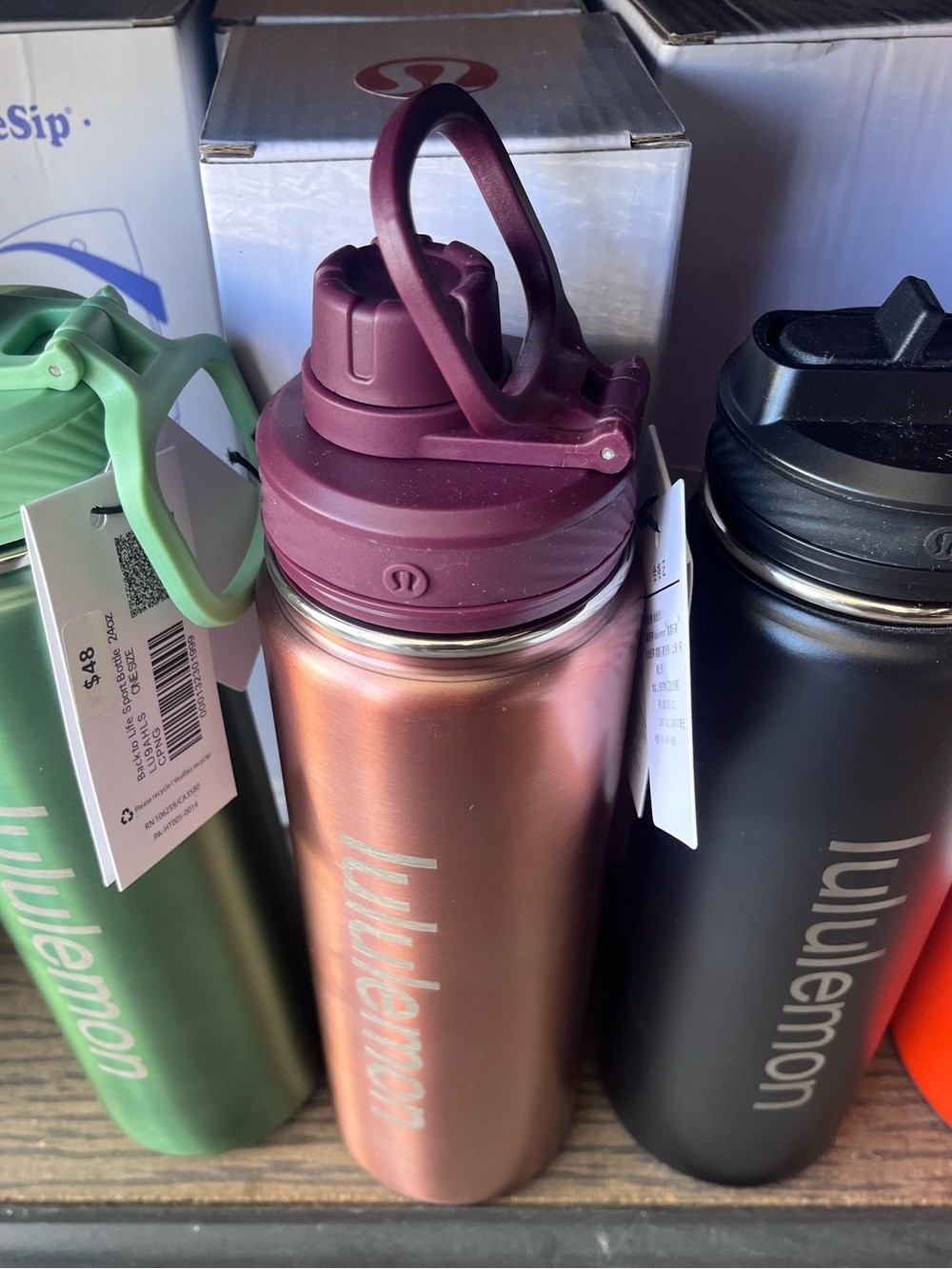 Lululemon athletica Back to Life Sport Bottle 24oz green copper fitness $48 - Picture 11 of 11